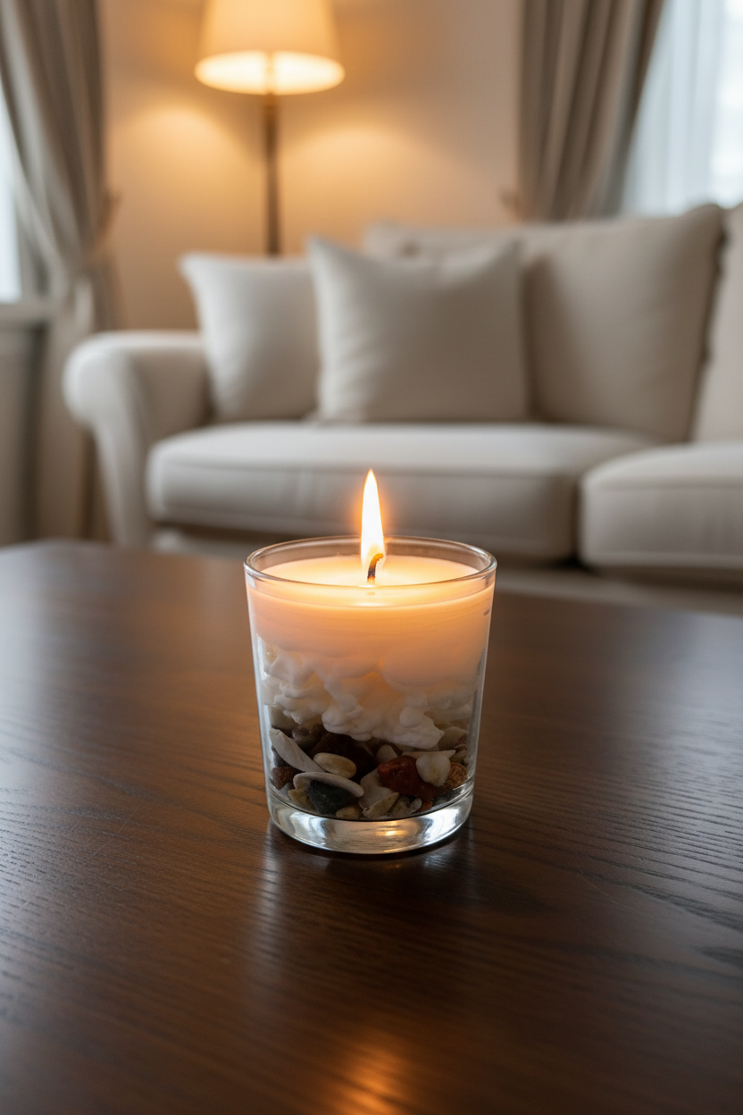 Seashell Soy Candle in Glass