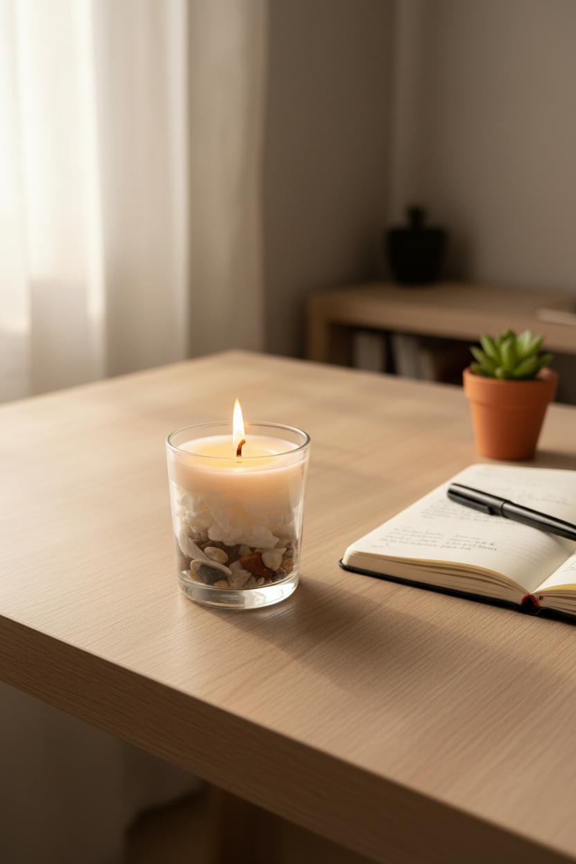 Seashell Soy Candle in Glass