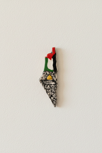 خريطة فلسطين على الحائط - منظر مركزي