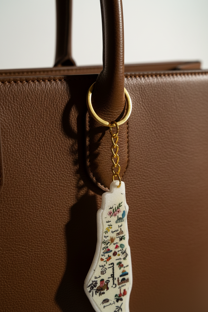 Close-up of keychain attachment
