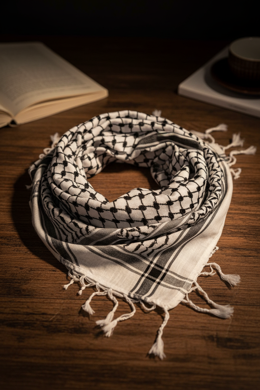 Keffiyeh 45 degree lifestyle shot
