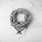 Keffiyeh flat lay top view