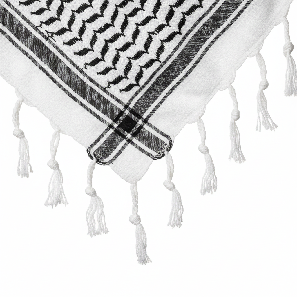 Keffiyeh tassels close-up detail