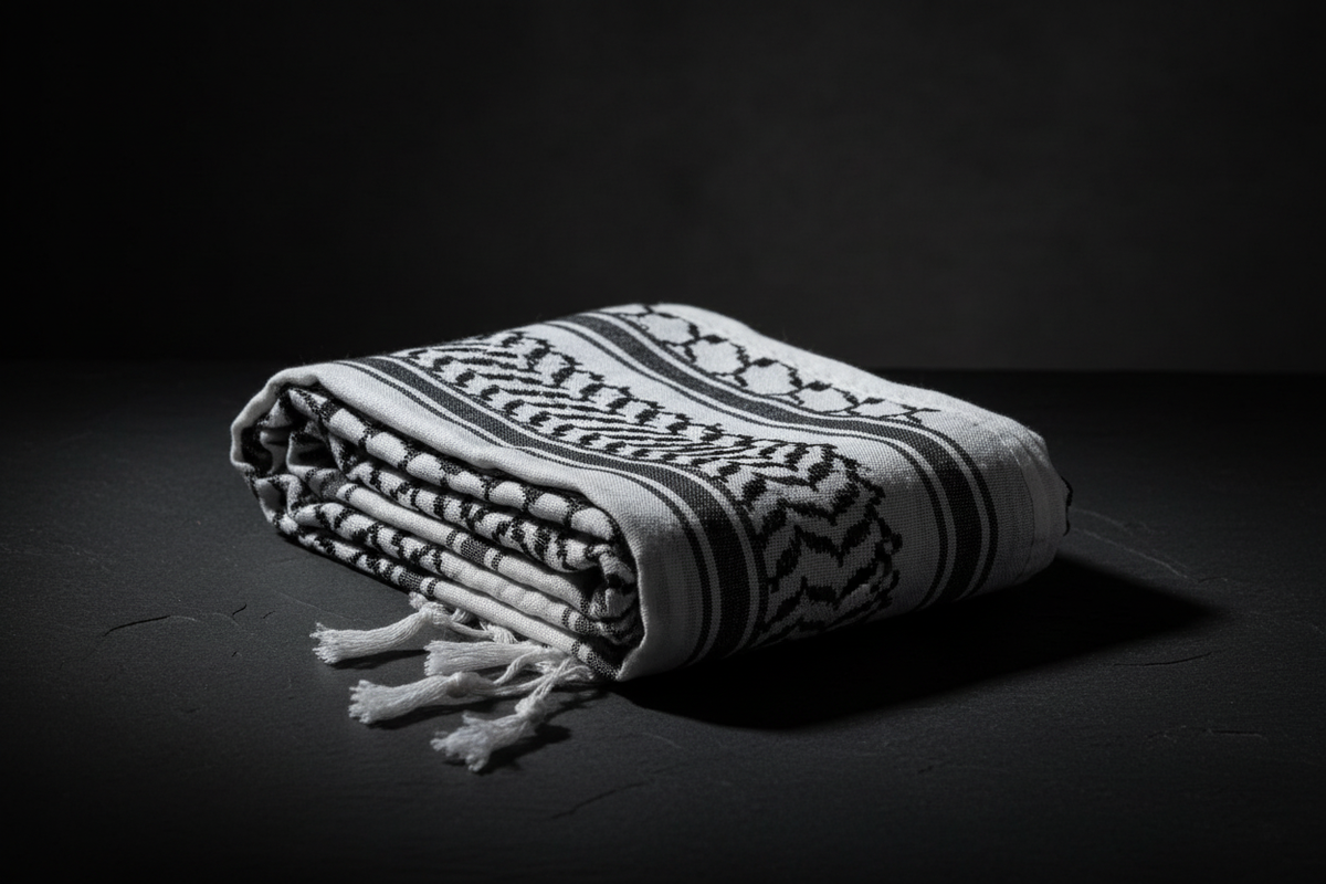 Keffiyeh dark moody dramatic lighting
