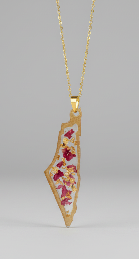Palestine Necklace Side Angle