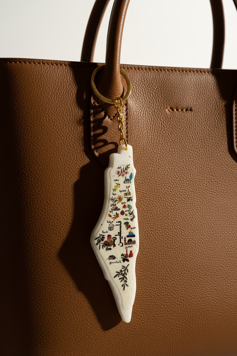 Palestinian keychain close-up detail